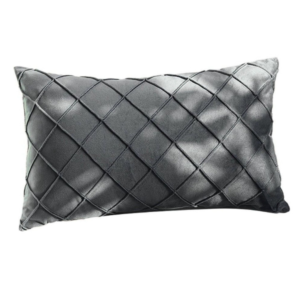 Rectangular Velvet Pillow Cover In Gray Set of 4